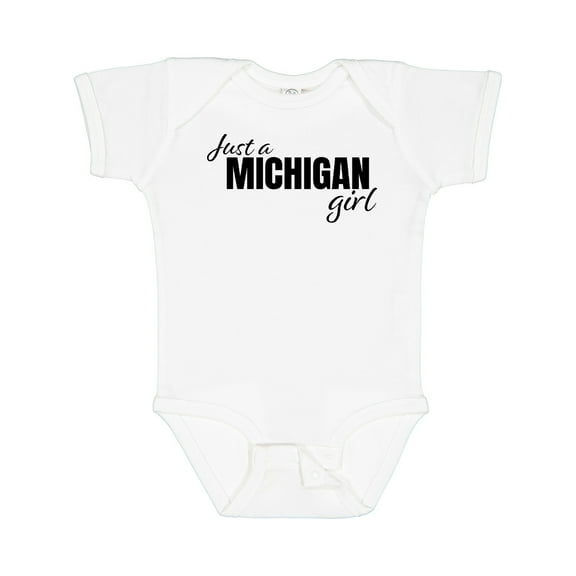 Inktastic Just a Michigan Born and Raised Girls Baby Bodysuit