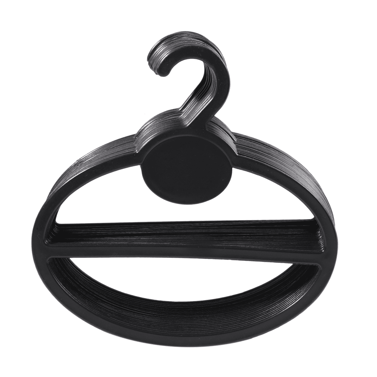 160x Scarf Shawl Tie Holder Organizer Oval Plastic Hangers Storage Hangers Black