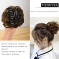 thumbnail image 4 of HAHDAXIA Rallonges de Chignon à Pince Griffe Chignon Bouclé Désordonné Chignon Updo Rallonges de Chignon Queue de Cheval Ondulée Postiches Cheveux pour Femmes Filles (Brun), 4 of 7