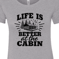 thumbnail image 4 of Inktastic Life is Better at the Cabin with Trees and Moon Women's T-Shirt, 4 of 5