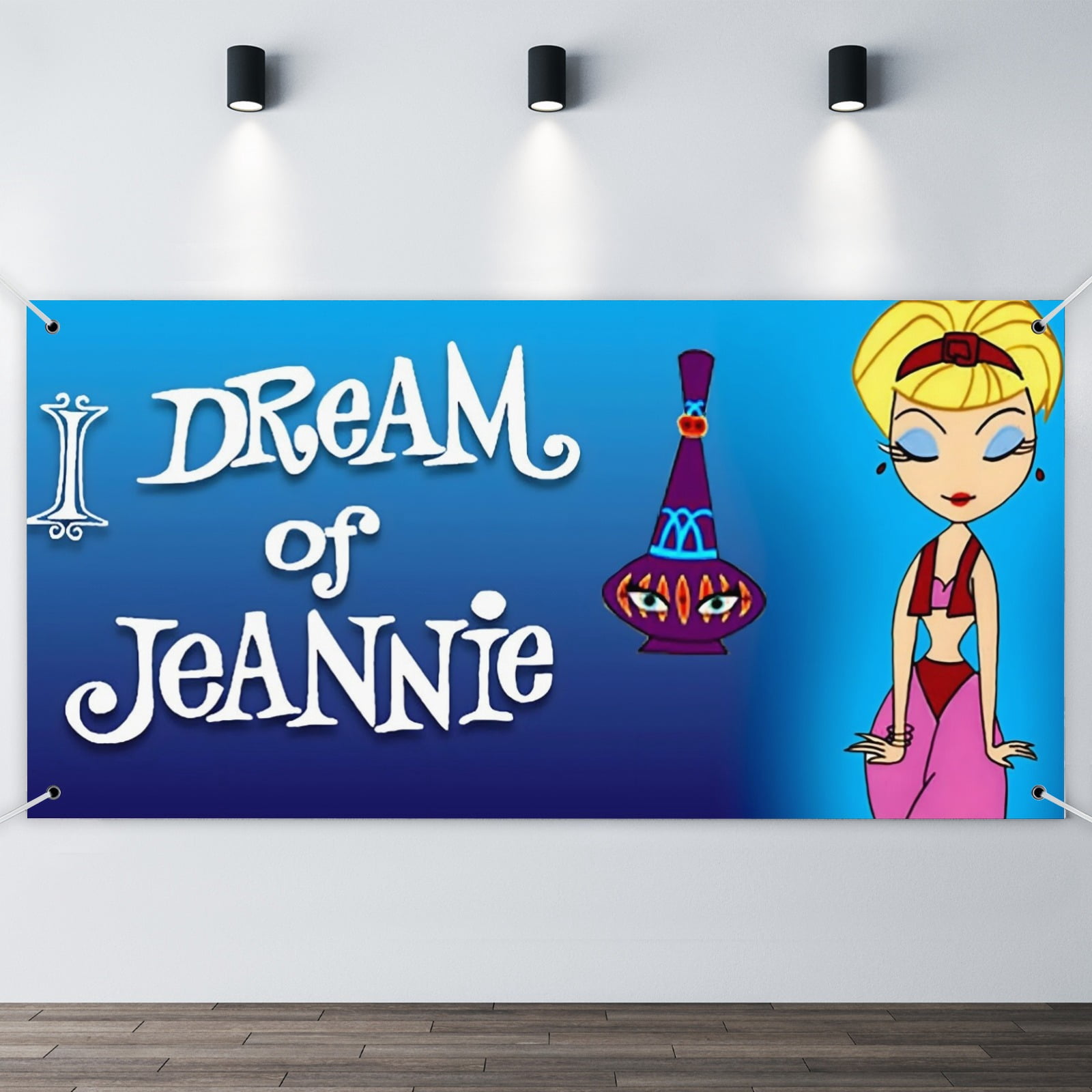 I Dream of Jeannie-Theme Backdrops Banner Birthday Party Decor Supplies Personalized Party Backdrop Decoration,5x3ft（150x90cm）