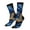 3 Black, variant on Navy Blue Marble Print Adult Socks for Men & Women,Calf Socks, Ankle Socks,Boots Socks,Breathable Casual Sock,Unisex Crew Socks