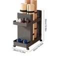 thumbnail image 2 of Yibooy Gym Equipment Storage Rack Trolley with Wheels Yoga Mat Storage Basket (Black), 2 of 9