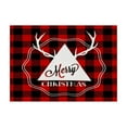 thumbnail image 2 of Seyotauo Christmas Placemats Holiday Decorations Western Style Placemats, 13x18 Inch Red Black Buffalo Plaid Table Mats, Seasonal Winter Xmas Table Decors for Farmhouse Kitchen Dining Party, 2 of 6