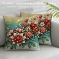 thumbnail image 3 of Dragonfly Throw Pillow Cushion Cover, Spring Theme Sketchy Digital Leaves Lilacs with Sunbeams Image, Decorative Square Accent Pillow Case,, 3 of 5