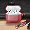 thumbnail image 6 of ICARER FAMILY AirPods 4 Leather Case with Strap, ICARER Genuine Leather AirPod 4 Case with Strap and Led Light for Apple AirPods 4 (2024), Support Wireless Charging and MagSafe Red, 6 of 6