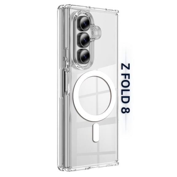 Entronix Magnetic Clear Case Compatible with Galaxy Z Fold 8, Hard Back Cover