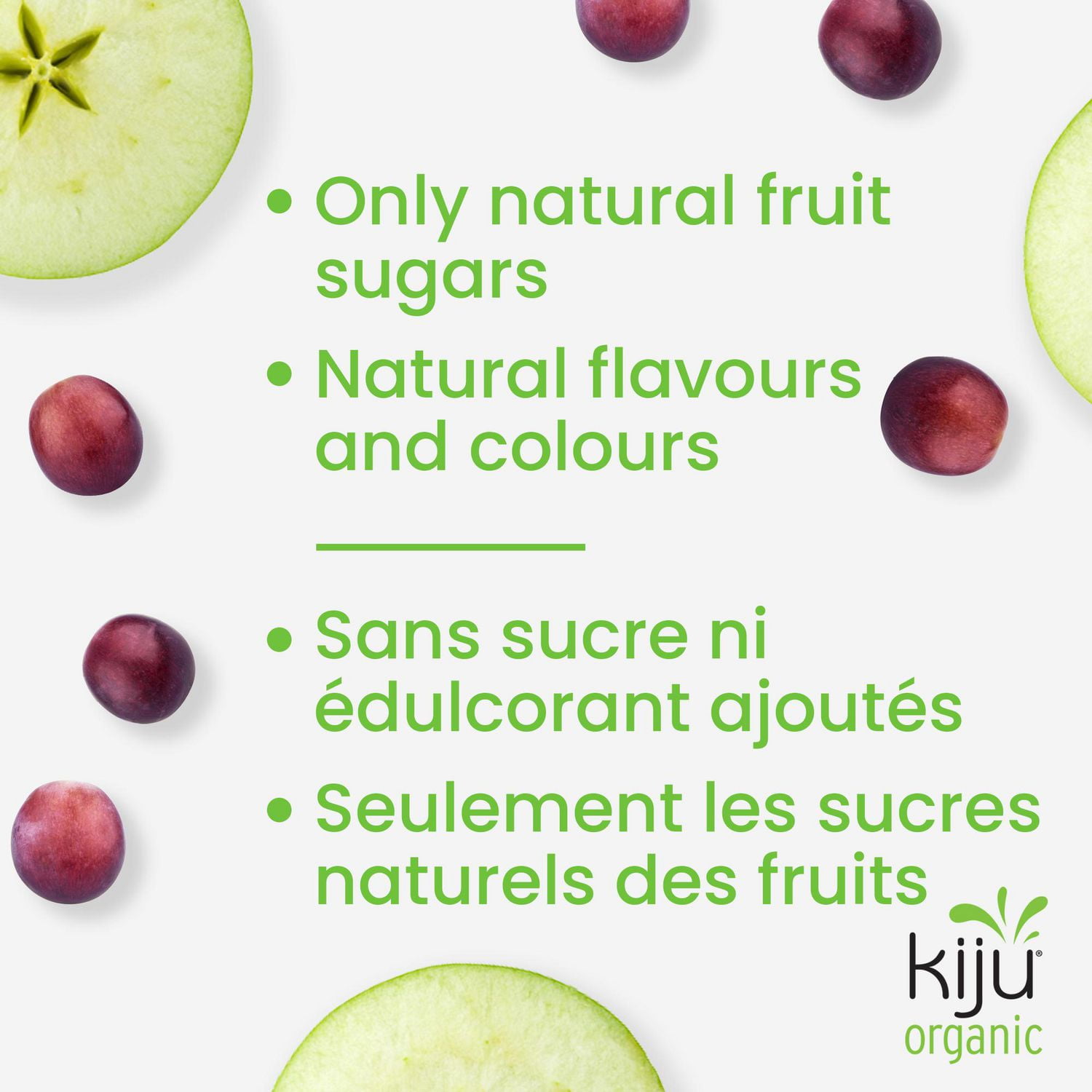 Mélange de jus de fruits pomme et raisin biologique Kiju 1 litre