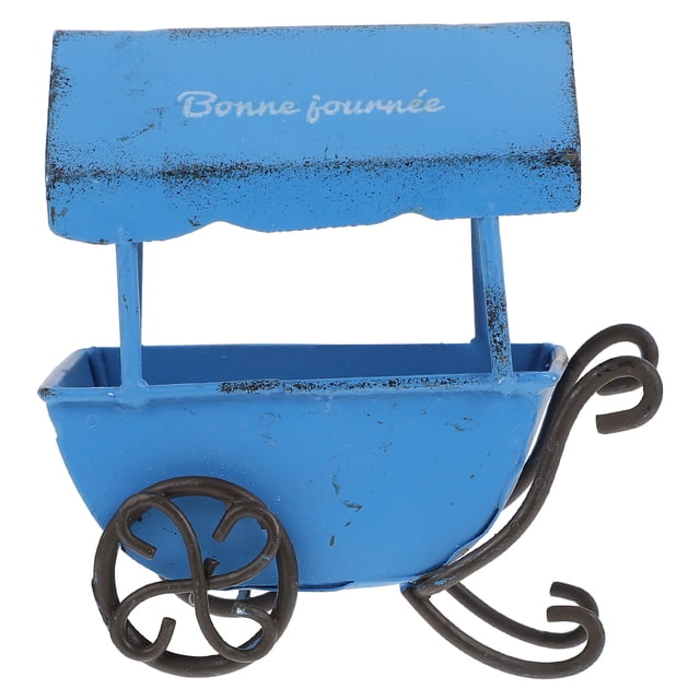 KAKOWELY Modelo de carrito de hojalata decorativo, arte retro, artesanía, adorno, accesorios de fotografía