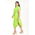thumbnail image 2 of Vestido camisero Roman Fashion Tallas Extras 2137 Verde Lima 42, 2 of 6