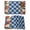 Blue, variant on Yellow Plaid Placemats Set of 8, Japanese Red Floral Flowers Buffalo Checked Placemats for Dining Table, Place Mats for Kitchen Tabletop, Waterproof Wipeable Dining Table Mats Set