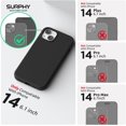 thumbnail image 2 of (4 in 1  for iPhone 14 Case Compatible with MagSafe (6.1 inch, 2022), with 2 Pack Screen Protector + Camera Cover, Liquid Silicone Phone Case (Black), 2 of 14