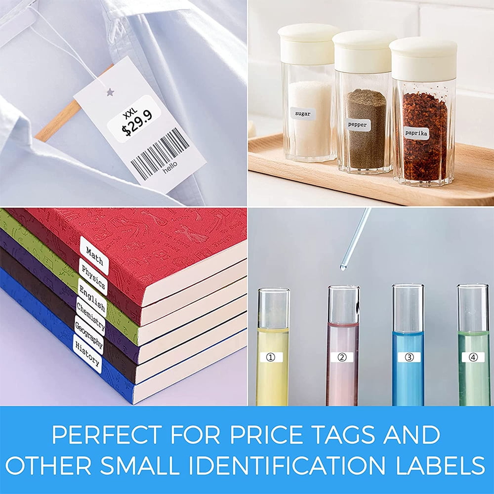 GREENCYCLE 4 Roll Compatible for DYMO 30333 (1/2" X 1") Extra-Small 2-Up Multi-Purpose Labels Use with Labelwriter 450, 4XL & Zebra Printers (1000 Labels/Roll)