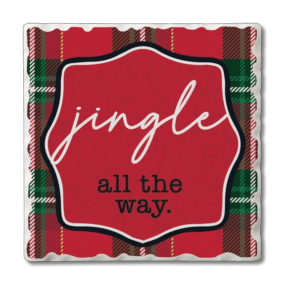Thirstystone Jingle All The Way Single Tumbled Tile Coaster Create Your Own Set
