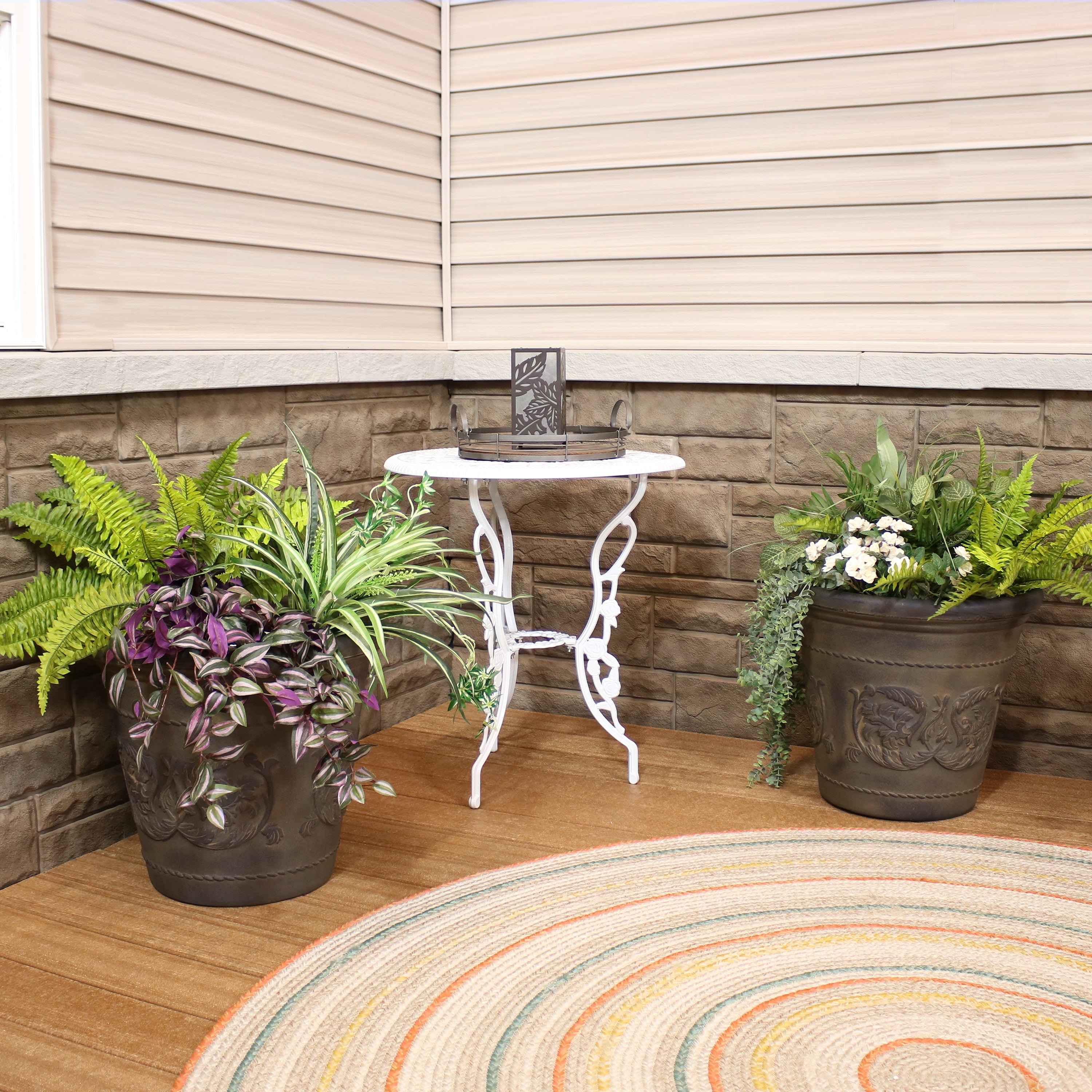 Sunnydaze Arabella Flower Pot Planter, Outdoor/Indoor ...