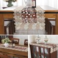 thumbnail image 5 of Camino de mesa de encaje bordado con patrón Floral, camino de mesa rectangular de poliéster para decoración de tocador de comedor en casa, 5 of 5