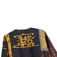 thumbnail image 4 of Men‘s Muslim Thobe  Long Sleeve Letter Print Button Down Pocket Kaftan Robe Arab Wear, 4 of 7