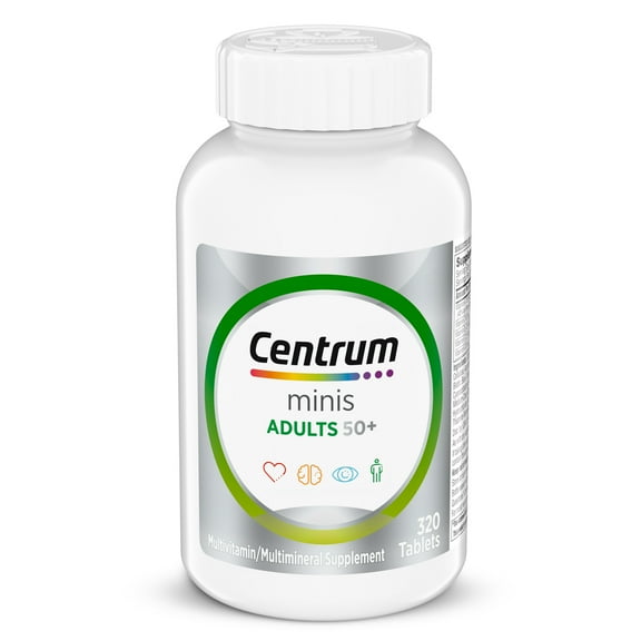 Centrum Minis Silver Multivitamin for Adults 50 Plus, Supports Memory and Cognition, 320 Count