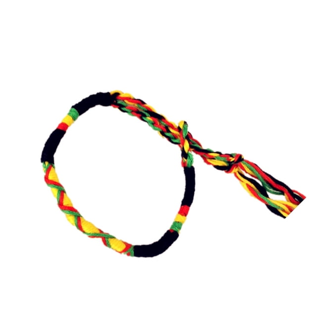 Billuyoard Cordón de la suerte artesanal, cuerda trenzada de moda de estilo étnico, artesanal de bricolaje, cadena de muñeca de poliéster, Artesanía Tipo 4 Billuyoard HA075145-04