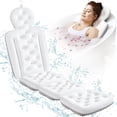 thumbnail image 1 of Almohada de baño para todo el cuerpo VOXOR para bañera con bolsa de lavandería blanca, 1 of 6