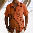 thumbnail image 2 of DGMIOCS Chemise Habillée Décontractée pour Homme à Manches Courtes, Ne Rétrécit Pas, Tenue de Travail, Orange P, 2 of 4