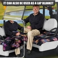 thumbnail image 5 of Renewold Golf Cart Seat Cover with Front Pockets Lightweight Soft Golf Blanket Accessories Compatible with EZGO Yamaha Club Cars and More 2 Person Seats, Butterfly Colorful, 5 of 7