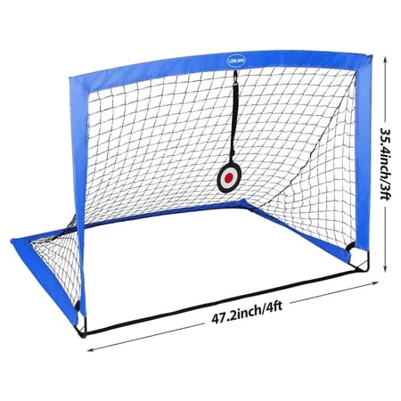 Doulami Soccer Goal Portable Soccer Goals for Backyard 4x3ft Pop Up Soccer Nets Training Equipment Blue