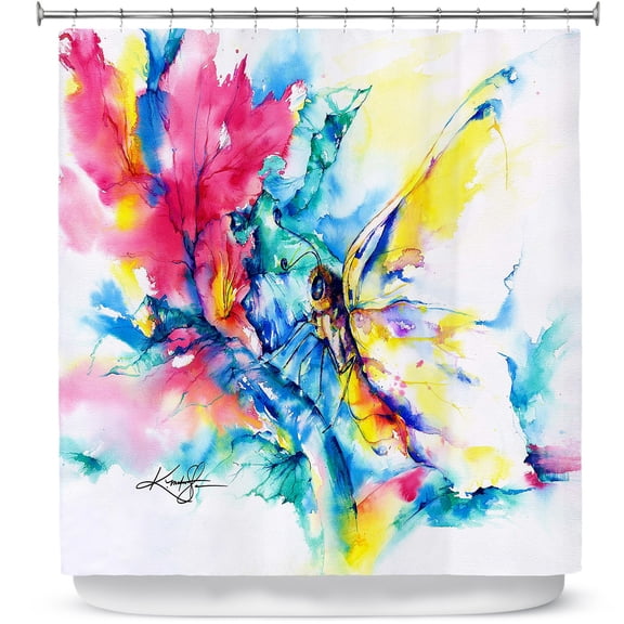 Shower Curtains 70" x 93" from DiaNoche Designs by Kathy Stanion - Butterfly