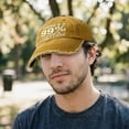 thumbnail image 6 of There's A 99% Chance I Don't Care Embroidered Dad Hat, Distressed Adjustable Baseball Cap for Men and Women, Sarcastic Statement Cap for Outdoor, Sports, and Casual Sun Protection - Gold, 6 of 7