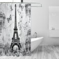 thumbnail image 2 of FREEAMG Eiffel Tower Shower Curtains Waterproof Fabric Shower Curtain Bathroom Decoration with Hooks Washable Bathroom Shower Curtains 60x72 Inch, 2 of 6