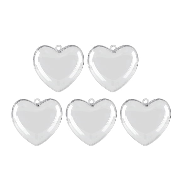 HAMPPLIES Women Heart Ball Ornament Transparent 5Pack