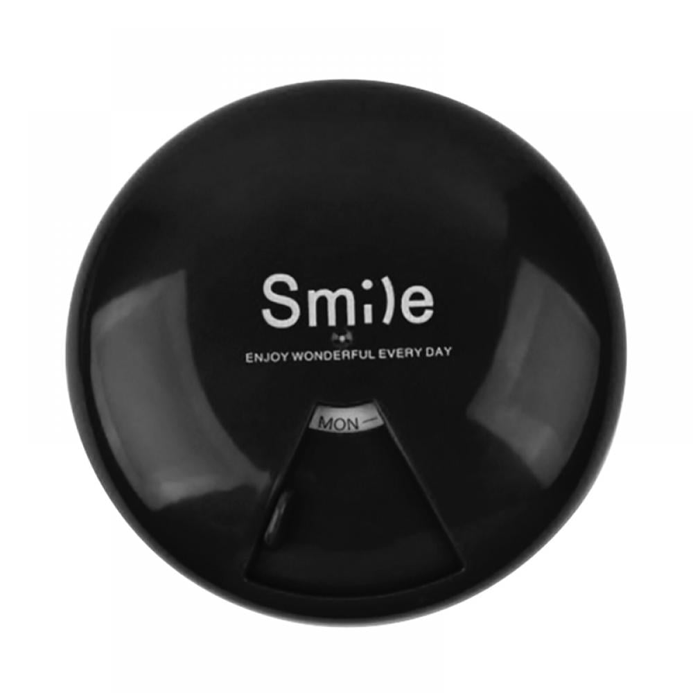 7 Day Round Weekly Pill Organizer Case Box Table Medicine Dispenser