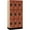 Cherry, variant on 12" Wide Triple Tier Designer Wood Locker - 3 Wide - 6 Feet High - 18 Inches Deep - Cherry