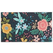 Pioneer Flower Floral Print Pattern Door Rugs,Washable Non Slip Door Mats Indoor,Decorative Door Mats,Entry Mat Indoor for Entrance,Bedroom,Kitchen,Bathroom,17"x30"