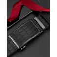 thumbnail image 6 of DHM Men PU Leather Automatic Ratchet Belt Crocodile Pattern Black, 6 of 9