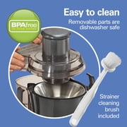 Hamilton Beach Big Mouth Pro Juicer Machine for Fruits and Vegetables with Extra Large Chute, Extractor de Jugos, Gray