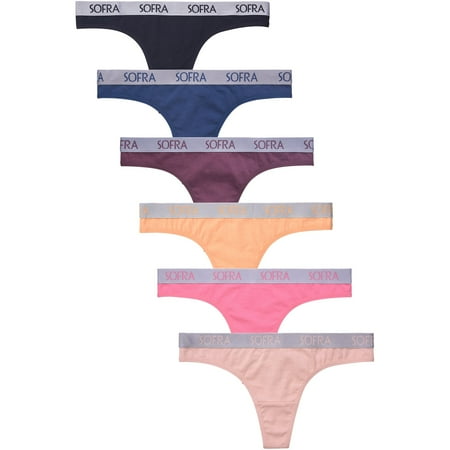 

247 Frenzy Women s Essentials PACK OF 6 Cotton Stretch Thong Underwear LP1423CT4