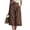 Coffee, variant on Women High Waist Wide Leg Culottes, Double Button Pleated Midi Capri Pants with Pockets, Casual Office Knee-Length Palazzo Shorts(Black,L)