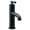 Matte Black, variant on Moen Gibson One-Handle Single Hole Modern Bathroom Sink Faucet with Optional Deckplate, Chrome