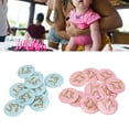 thumbnail image 4 of Insignia De Botón De Revelación De Género, Pin De Botón De Niño Y Niña Con Patrón Inglés, Material Metálico Pequeño Y Compacto De Color Azul Y Rosa Para Baby Shower, 4 of 7
