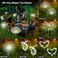 thumbnail image 3 of Christmas Solar Garden Firework Lights, GoXteam Outdoor Waterproof 2 Pack 120 LED Sparklers Solar Lights with 8 Modes for Outside Patio Backyard Yard Pathway Walkway Decorations (White), 3 of 7