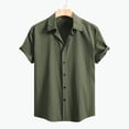 thumbnail image 3 of Afdoent Men's Casual Shirts Casual Male Shirts Short Sleeve Loose Fit With Classic Collar Ideal For Summer Wear Versatile Male Fashion Apparel Classic Fit, 3 of 8