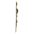 thumbnail image 3 of Rustic Western Rose of Sharon Red Rose Stalk With Green Petals Wall Cross Decor, 3 of 9
