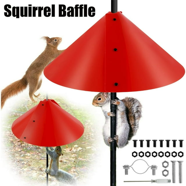 18 inch Wrap Around Squirrel Baffle Proof Baffles Durable Plastic Bird Feeder Guard with Hook black hook style