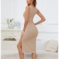 thumbnail image 2 of New Sexy Hollowed-Out Bodycon Knit Sleeveless Dress, 2 of 5