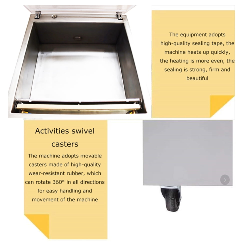 TECHTONGDA Single Chamber Vacuum Packaging Machine Stainless Steel Deepen Food Sealer