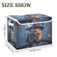 thumbnail image 3 of WOBOGO A Wise Old Owl Large Collapsible Storage Box Flip Lid Fabric Decorative Organizer Container Basket with Handles 16.5×12.6×11.8in, 3 of 7