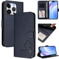 thumbnail image 1 of Flip Case for iPhone 15 Pro RFID Blocking Magnetic Clasp Wallet Case with 3 Card Slots and Kickstand Function, 1 of 4