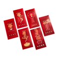 thumbnail image 2 of Conjunto de 6 sobres Hong Bao con diseño de serpiente para el año lunar 2025, tamaño 9x17cm, 2 of 9
