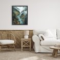 thumbnail image 3 of Stupell Industries Traditional Turquoise Mountain River Bends Black Floating Frame Canvas Art, 17 x 21, by Franklyn Gregory, 3 of 8